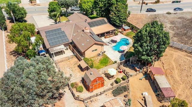 1390 Corona Ave, Norco, CA 92860 - view from above of property with a pool area