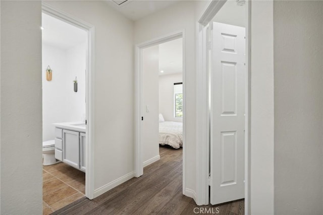 28034 Parkridge Ln, Canyon Country, CA 91387 - corridor with wood finished floors