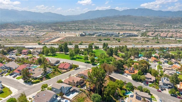 28034 Parkridge Ln, Canyon Country, CA 91387 - aerial perspective of suburban area with a mountain backdrop