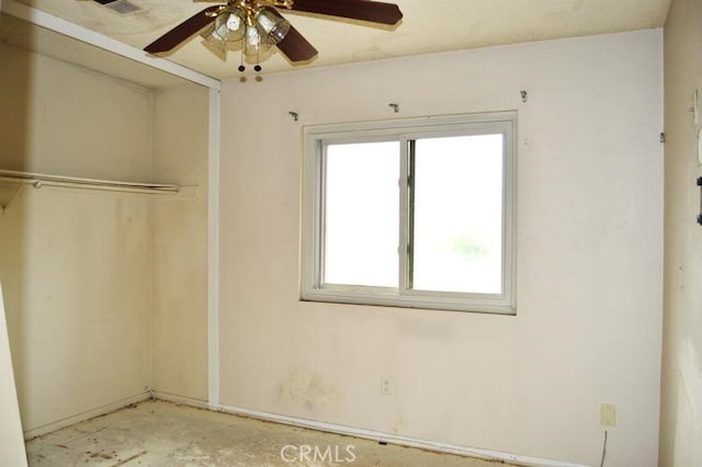 12077 Swegles Ln, Moreno Valley, CA 92557 - unfurnished bedroom with a closet and ceiling fan