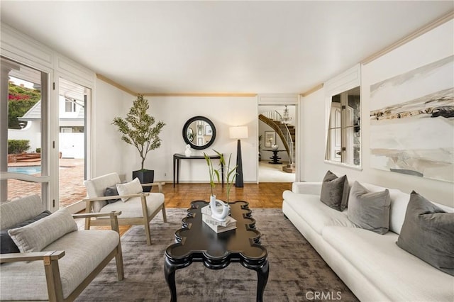 508 Evening Star Ln, Newport Beach, CA 92660 - living room with crown molding and baseboards