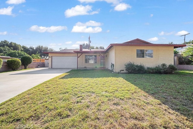 5150 N Berkeley Ave, San Bernardino, CA 92407 - single story home featuring stucco siding, an attached garage, and driveway
