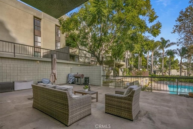 898 Temple Unit 125, Los Angeles, CA 90042 - view of patio featuring an outdoor living space