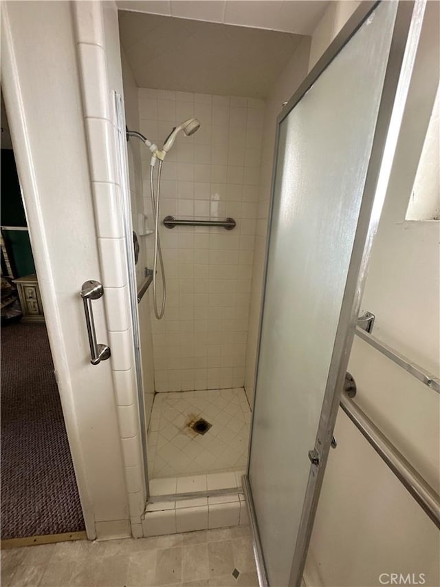 1947 Palm Ave, Monterey Park, CA 91755 - full bath with a shower stall and tile patterned flooring