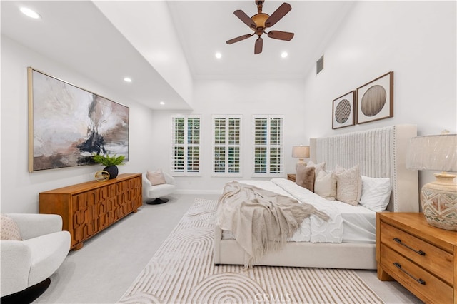 25811 Jamon Ln, Mission Viejo, CA 92691 - carpeted bedroom with recessed lighting and ceiling fan