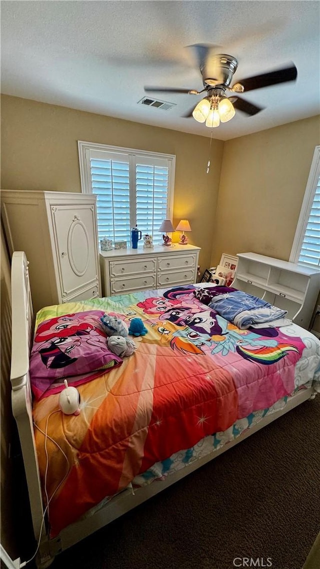 1502 Beacon, Upland, CA 91786 - carpeted bedroom with ceiling fan
