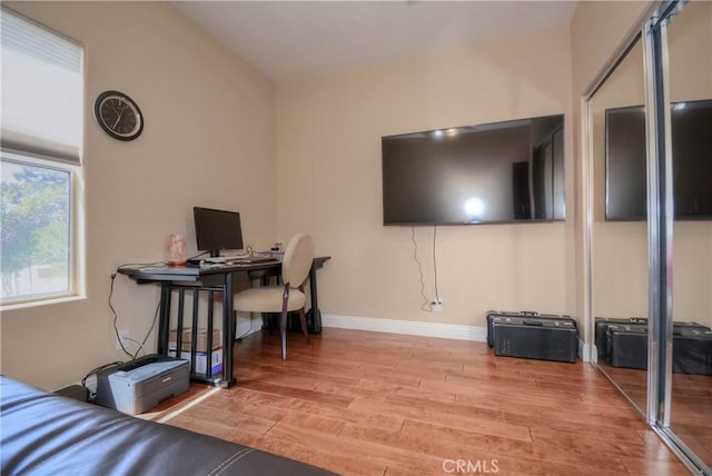 8140 Del Ct, Phelan, CA 92371 - office with wood finished floors and baseboards