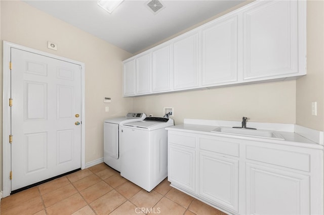 16848 Morning Glory Ct, Chino Hills, CA 91709 - washroom with cabinet space, washing machine and clothes dryer, and light tile patterned flooring