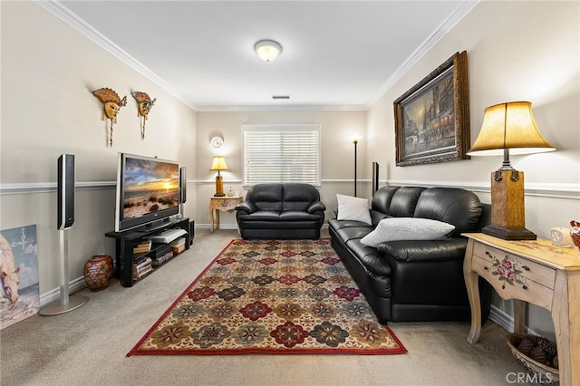 16848 Morning Glory Ct, Chino Hills, CA 91709 - living area with carpet floors and ornamental molding