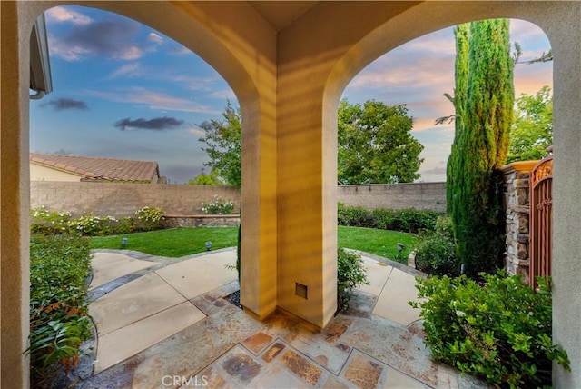 20010 Livorno Ln, Yorba Linda, CA 92886 - patio terrace at dusk featuring a patio area