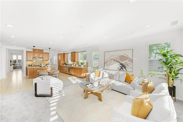 20010 Livorno Ln, Yorba Linda, CA 92886 - living area featuring recessed lighting and baseboards