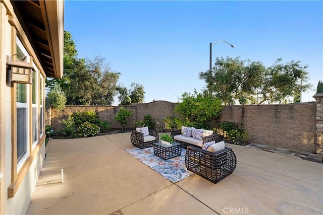 20010 Livorno Ln, Yorba Linda, CA 92886 - fenced backyard featuring a patio and outdoor lounge area