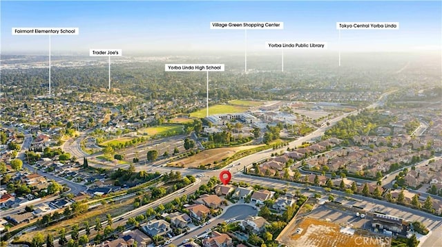 20010 Livorno Ln, Yorba Linda, CA 92886 - aerial view of property's location featuring nearby suburban area