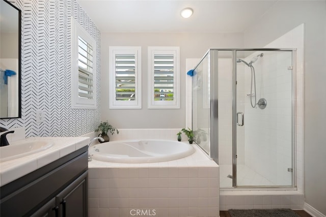 28978 Williston Ct, Temecula, CA 92591 - full bath with a bath, vanity, and a stall shower