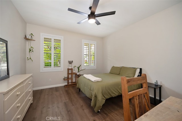 28978 Williston Ct, Temecula, CA 92591 - bedroom with dark wood-type flooring and ceiling fan