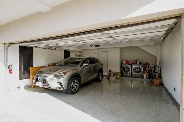 137 Saint Francis St Unit A, San Gabriel, CA 91776 - garage with separate washer and dryer and a garage door opener