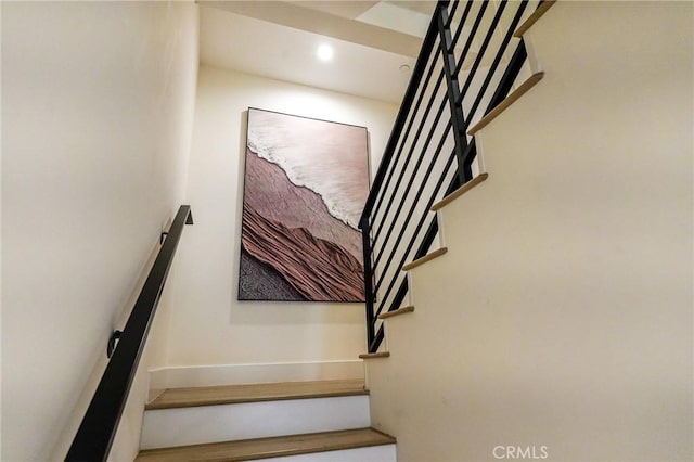 137 Saint Francis St Unit A, San Gabriel, CA 91776 - stairway featuring recessed lighting