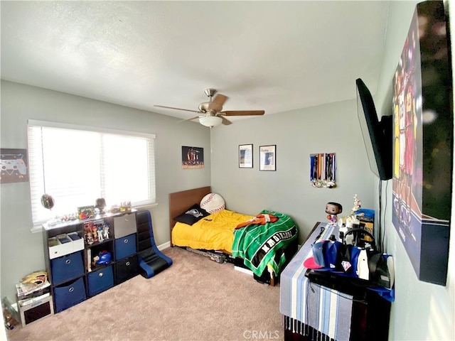 743 N Beechwood Ave, Rialto, CA 92376 - bedroom with carpet and a ceiling fan
