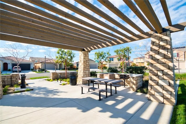 3430 E Foxglove Way, Ontario, CA 91761 - view of patio / terrace with a residential view and a pergola