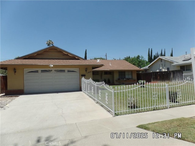 1676 Dumbarton Ave, San Bernardino, CA 92404 - single story home featuring a garage, stucco siding, driveway, and roof with shingles