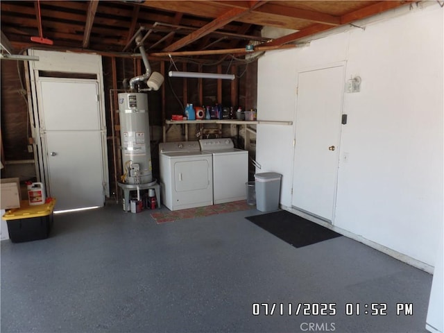 1676 Dumbarton Ave, San Bernardino, CA 92404 - garage with water heater and independent washer and dryer