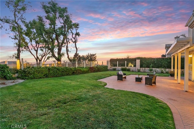 11 Porto Cervo Dr, Dana Point, CA 92629 - yard at dusk featuring a patio