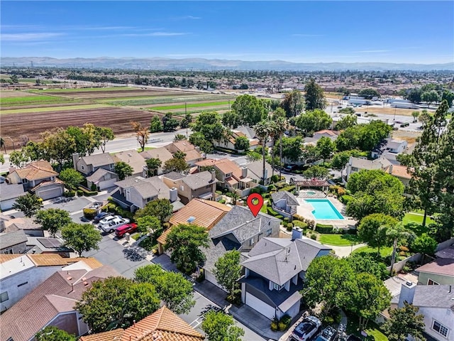 2940 Cherry Way, Ontario, CA 91761 - aerial view of a pool area and a mountainous background