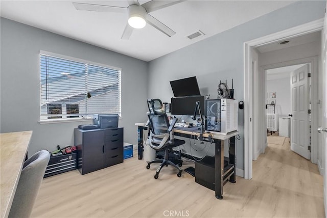 2940 Cherry Way, Ontario, CA 91761 - office space featuring wood finished floors and ceiling fan