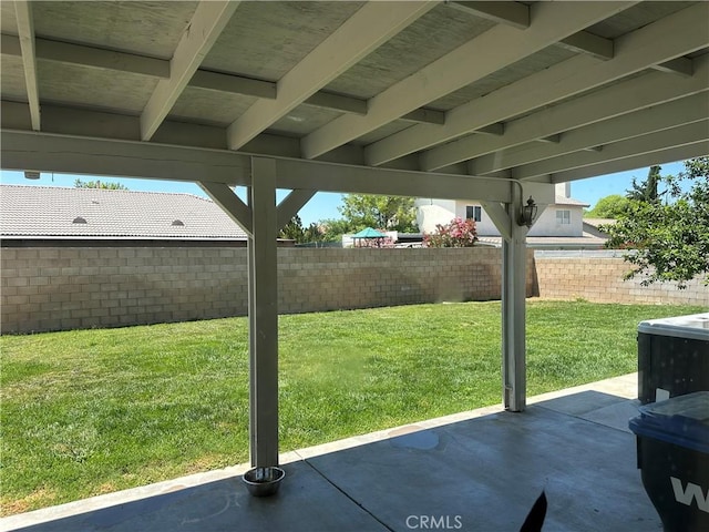 1538 Regents St, Lancaster, CA 93534 - fenced backyard with a patio area