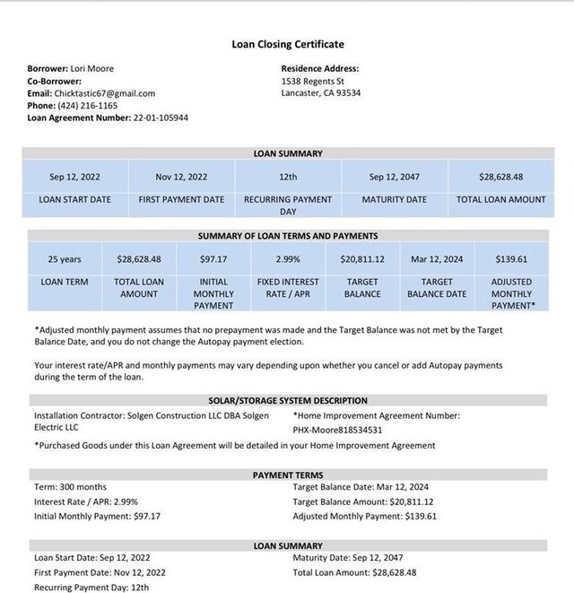 1538 Regents St, Lancaster, CA 93534 - view of a document
