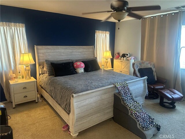1538 Regents St, Lancaster, CA 93534 - bedroom with light carpet and ceiling fan