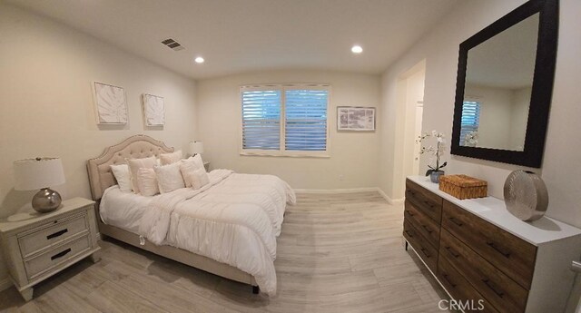 14332 Hibiscus Ct, Westminster, CA 92683 - bedroom with light wood-style flooring, recessed lighting, and baseboards