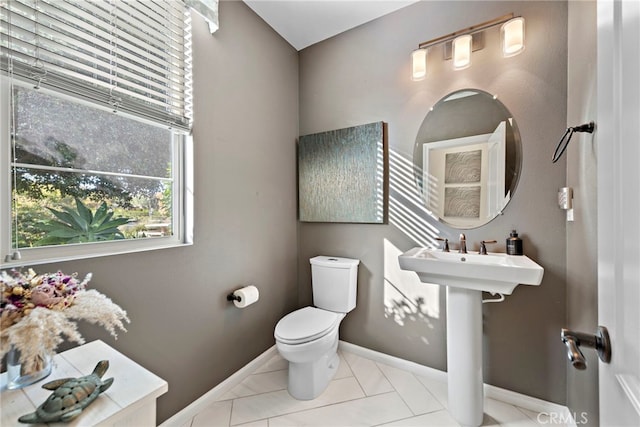 2 Jaripol Cir, Rancho Mission Viejo, CA 92694 - half bathroom featuring toilet, baseboards, and tile patterned floors