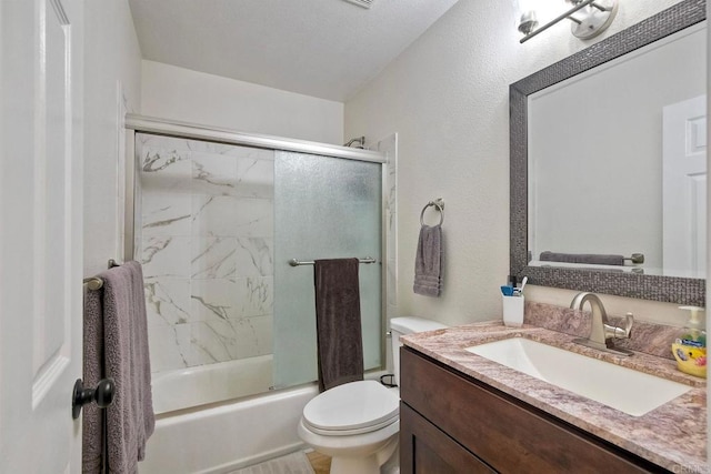 1651 S Juniper St Unit 106, Escondido, CA 92025 - bathroom with vanity, toilet, and bath / shower combo with glass door