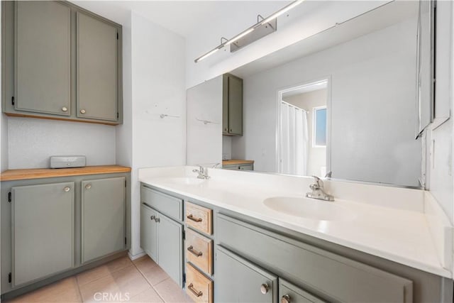 37398 Harrow Ct, Palmdale, CA 93550 - full bathroom with double vanity and tile patterned floors
