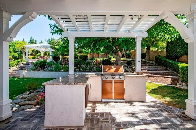 5618 Gardendale Ln, Palmdale, CA 93551 - view of patio with a pergola and area for grilling