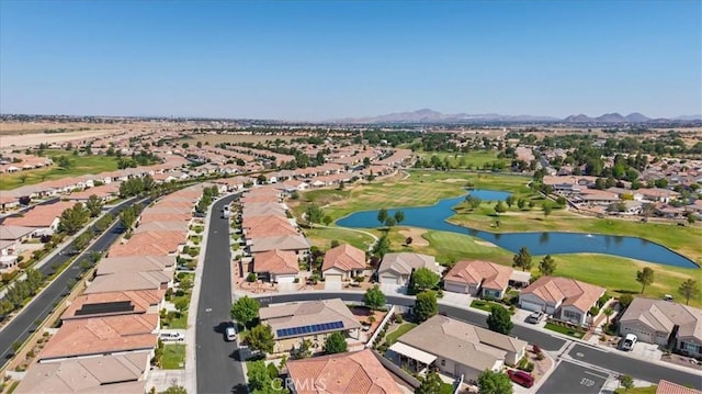 19484 Vermillion Ln, Apple Valley, CA 92308 - aerial view of property's location featuring nearby suburban area, a water and mountain view, and a local golf course