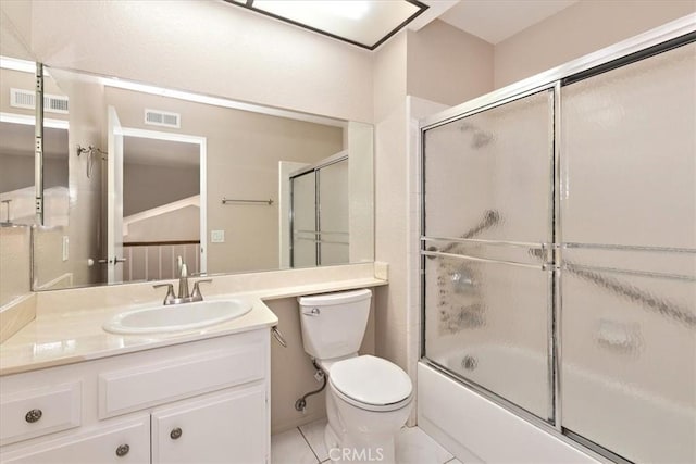 650 Bull Frog Cir, Walnut, CA 91789 - bathroom featuring vanity, enclosed tub / shower combo, and tile patterned flooring