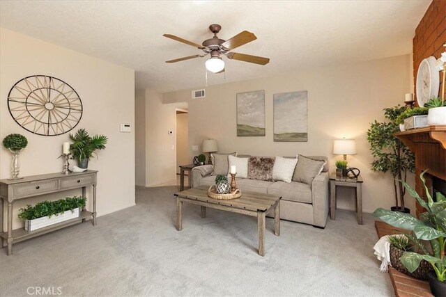 650 Bull Frog Cir, Walnut, CA 91789 - carpeted living room with a ceiling fan