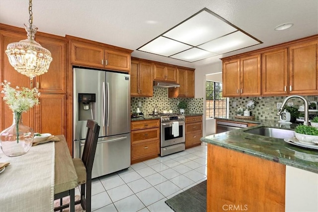 650 Bull Frog Cir, Walnut, CA 91789 - kitchen featuring stainless steel appliances and brown cabinets