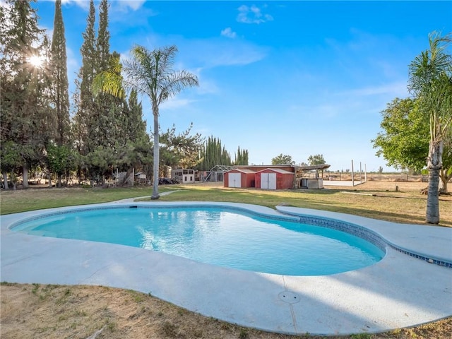 1654 W S Ave, Fresno, CA 93706 - swimming pool featuring a lawn