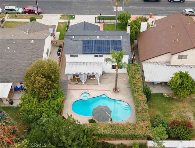 20028 Strathern St, Winnetka, CA 91306 - view from above of property with a pool area