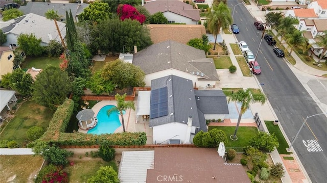 20028 Strathern St, Winnetka, CA 91306 - aerial view of residential area featuring a pool