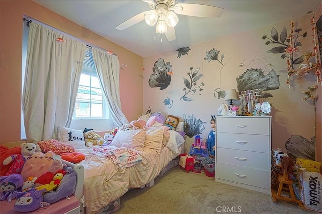 5240 Wintercress Ave, Fontana, CA 92336 - bedroom with carpet and ceiling fan