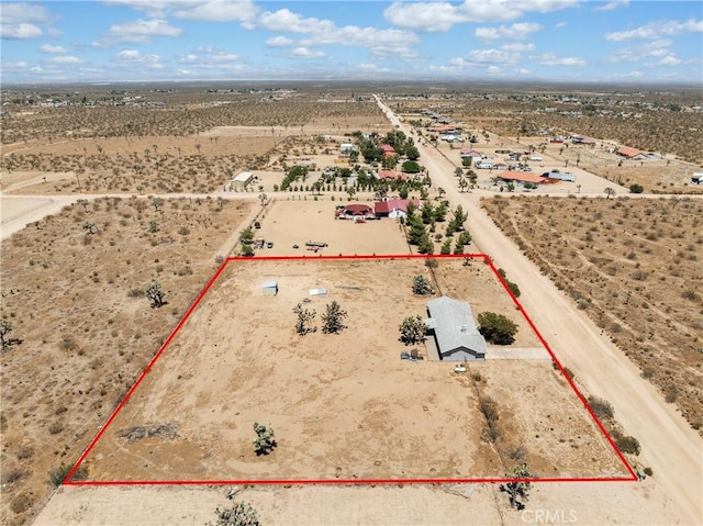 13044 Smith Rd, Phelan, CA 92371 - aerial view of sparsely populated area with a desert landscape and property parcel outlined