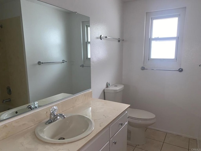 3465 Spanish Way, Carlsbad, CA 92008 - full bath with toilet, tile patterned floors, vanity, and a shower