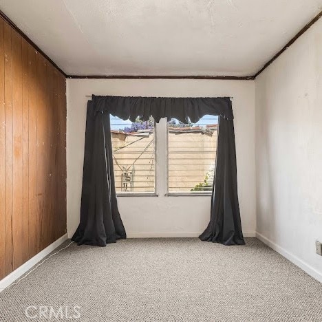 919 Dexter St, Los Angeles, CA 90042 - spare room with light carpet, healthy amount of natural light, and wood walls