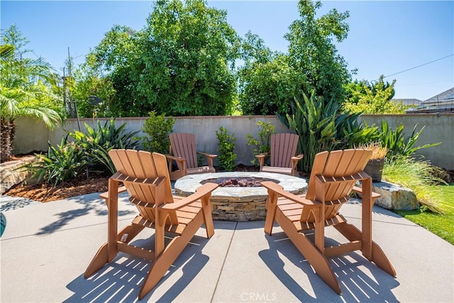 536 W Palm Dr, Arcadia, CA 91007 - view of patio featuring a fire pit