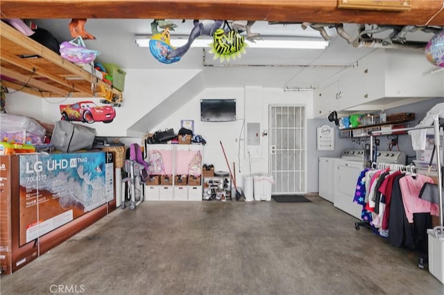 140 W 220th St Unit 105, Carson, CA 90745 - garage featuring washer and clothes dryer and electric panel