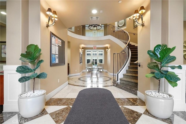 3125 Watermarke Pl, Irvine, CA 92612 - building lobby with stairway and recessed lighting